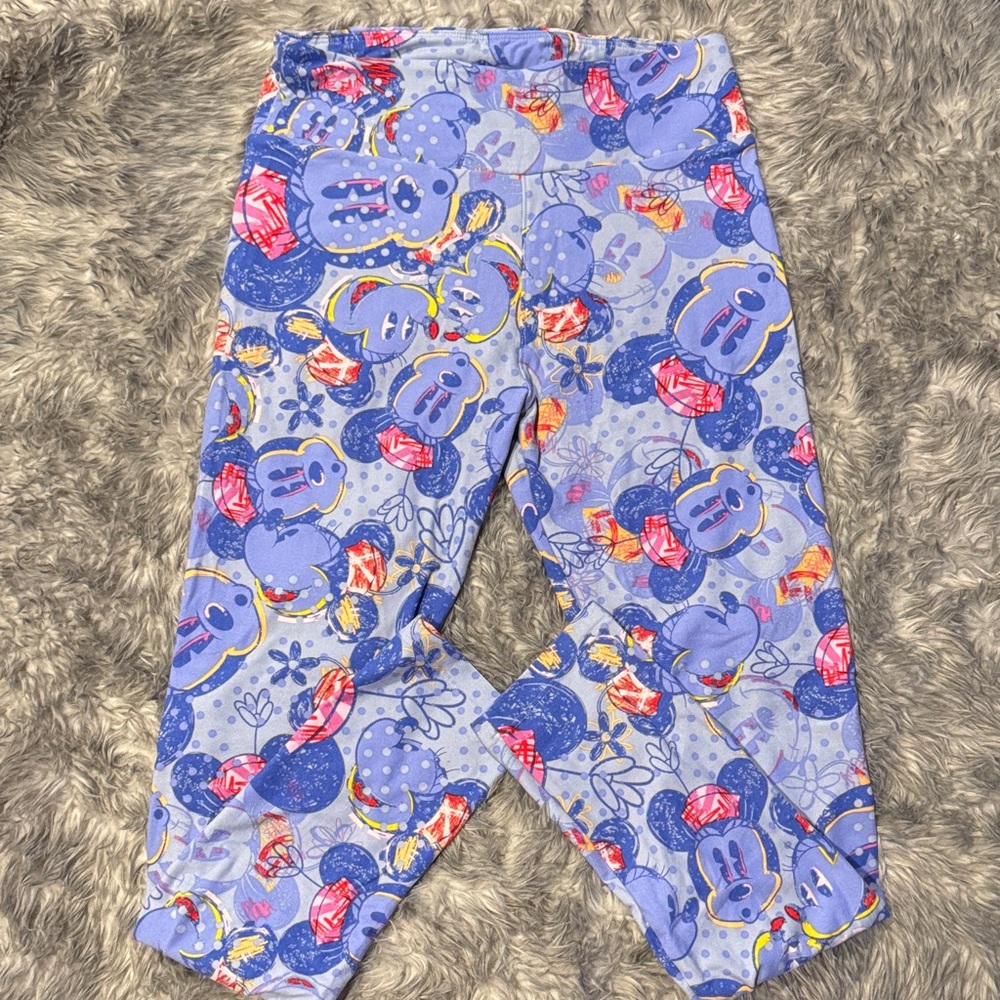 LuLaRoe Blue and Red Disney Minnie Mouse Leggings